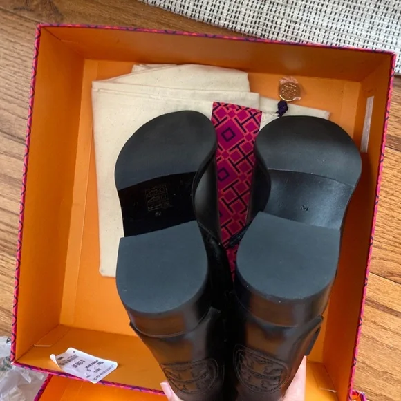 Tory Burch Women's Black Colton Flat Leather Bootie